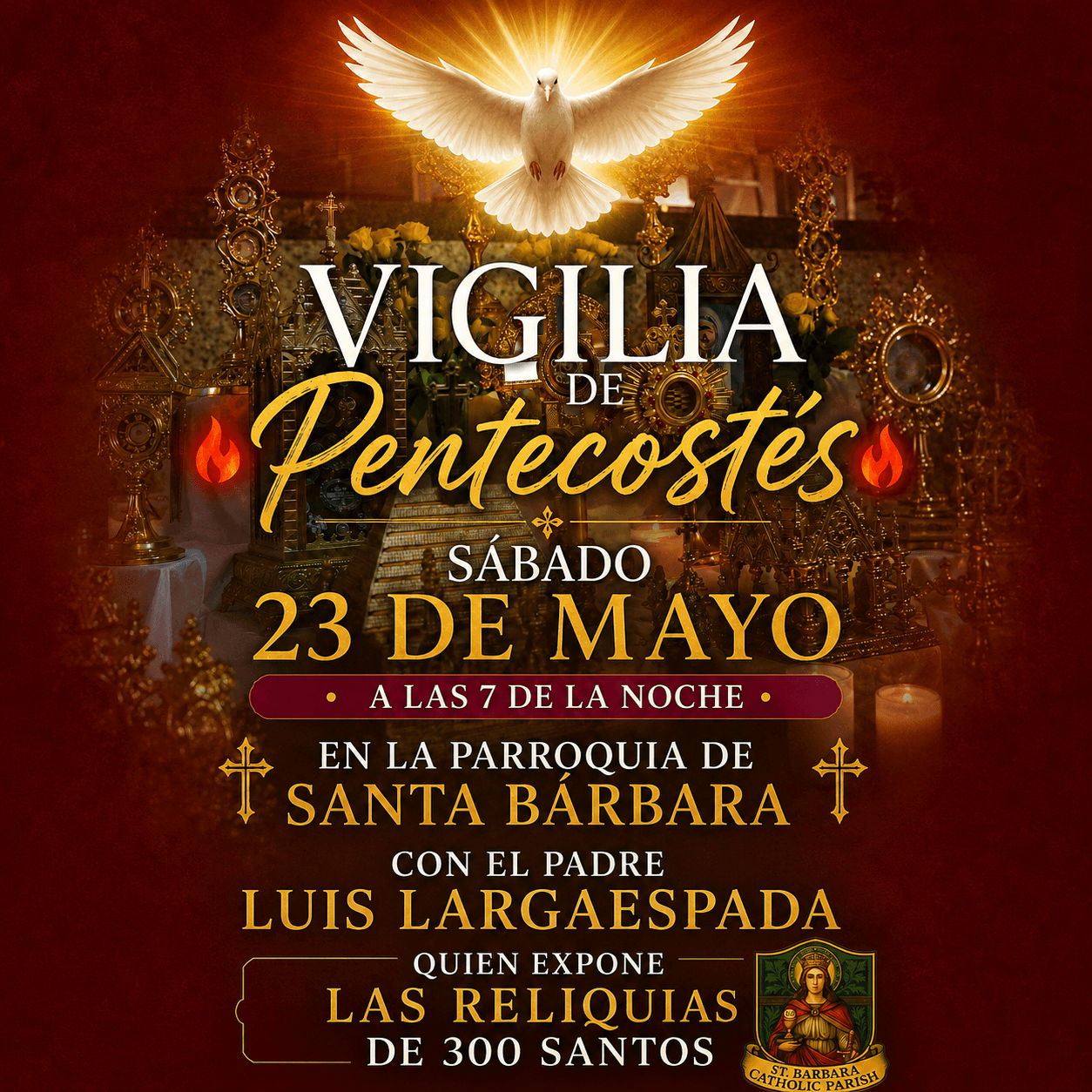 Misa 7 pm reliquias