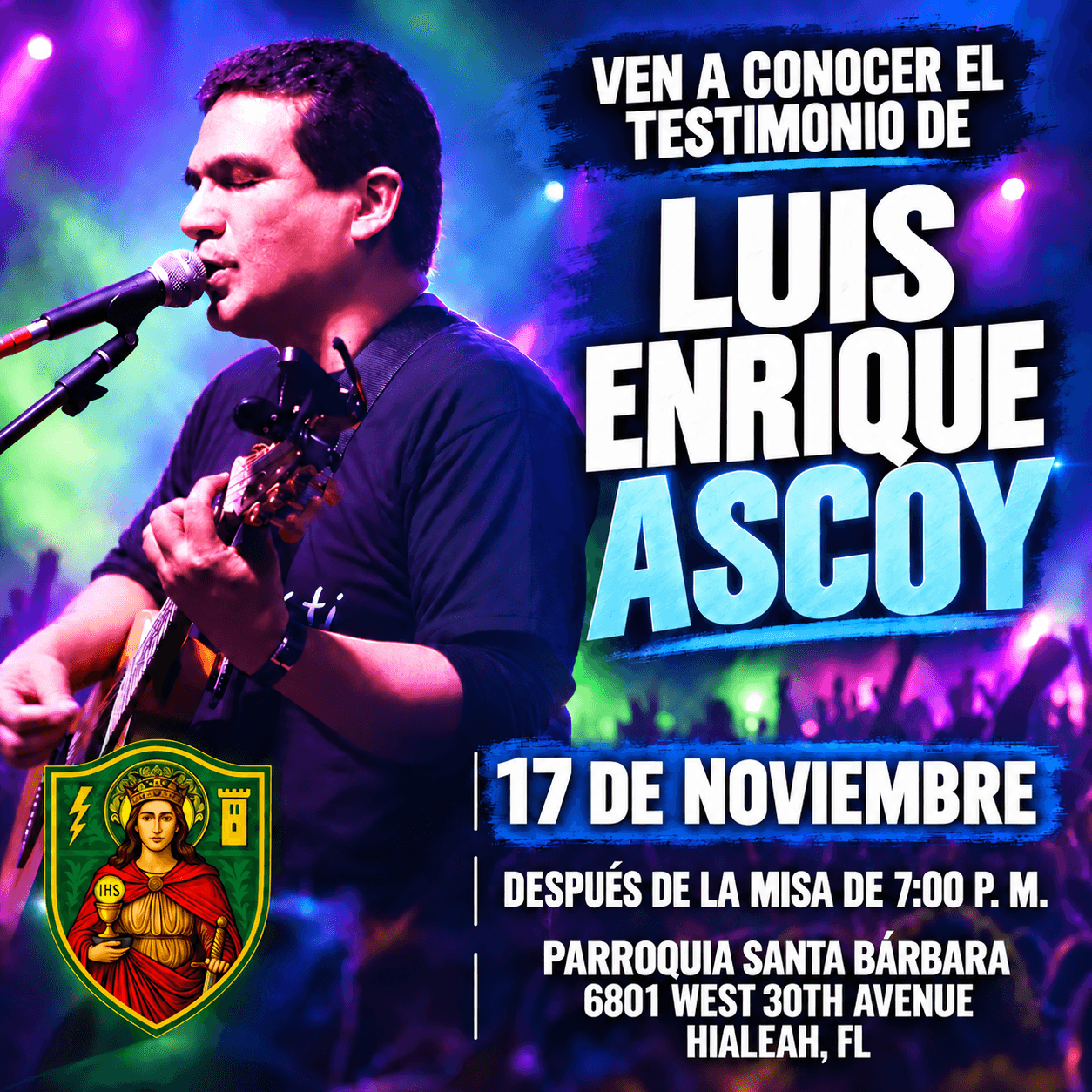 Santa Barbara Parish Concert Poster