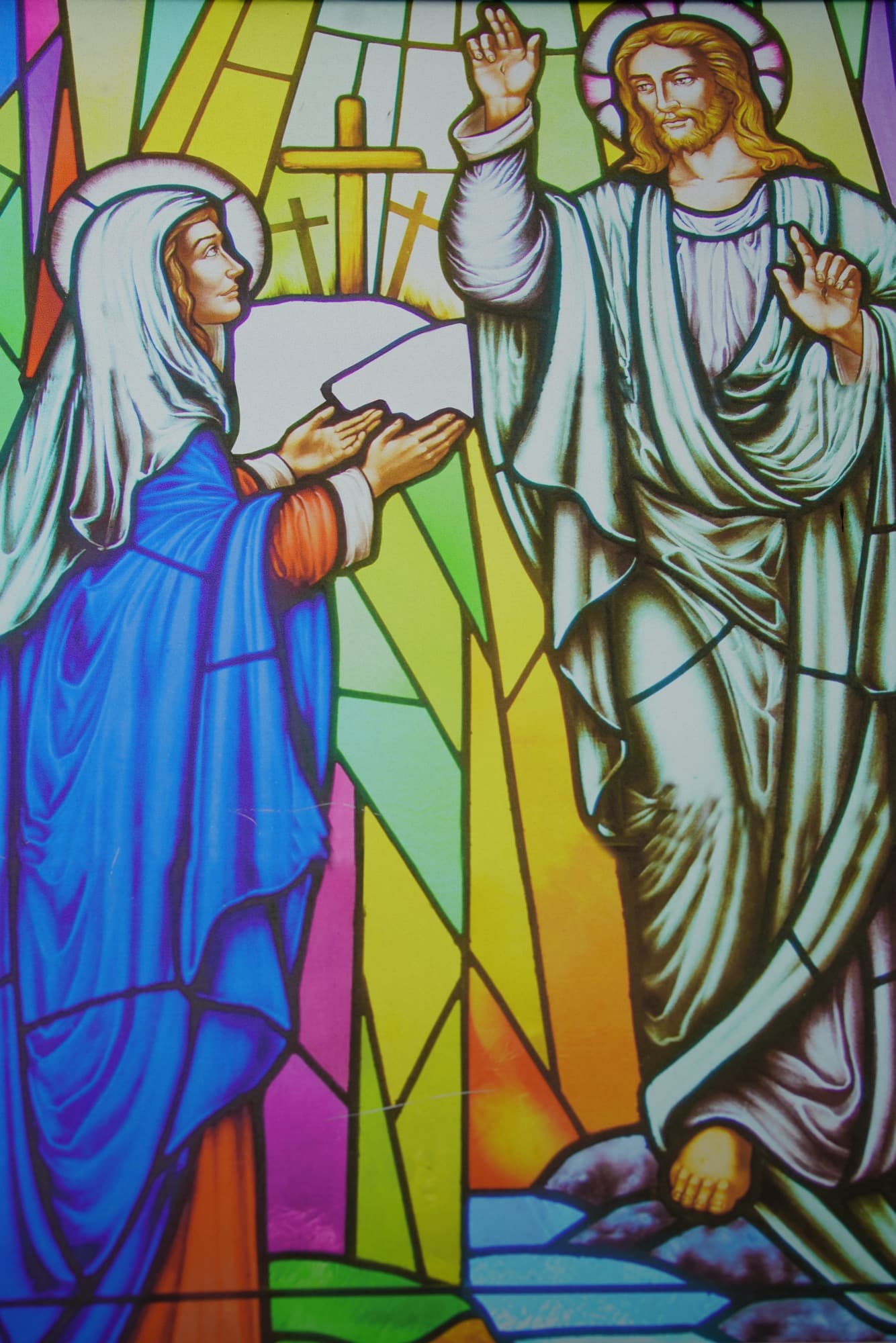 Colorful stained glass window