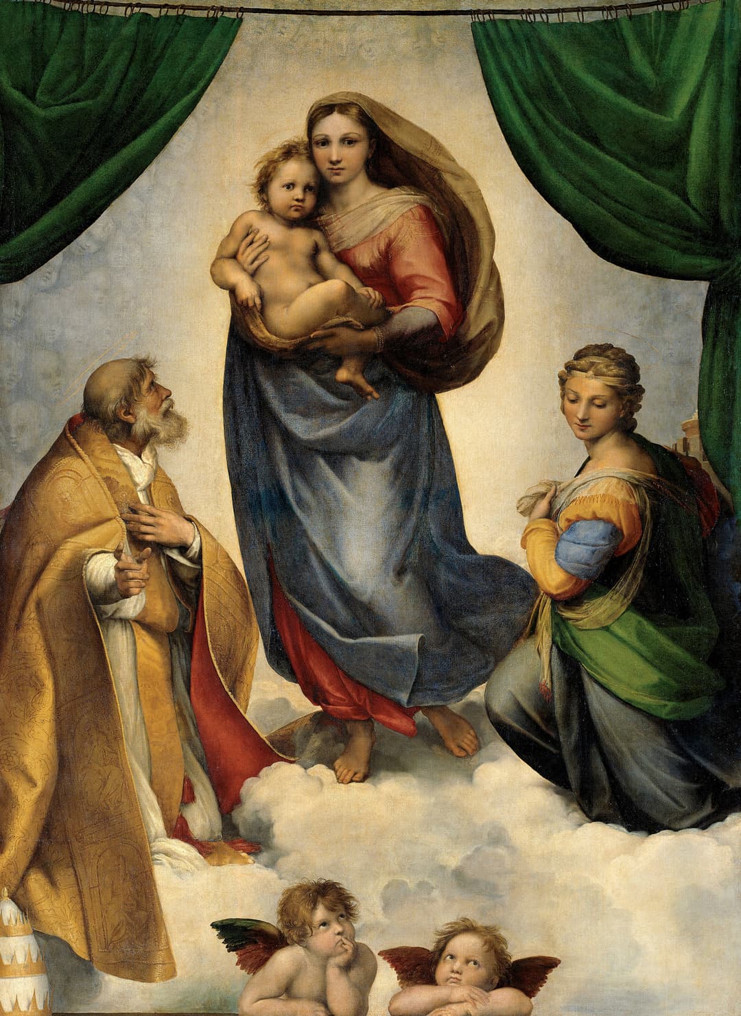 Sistine Madonna — painting by Raphael, 1513–1514, featuring Saint Barbara